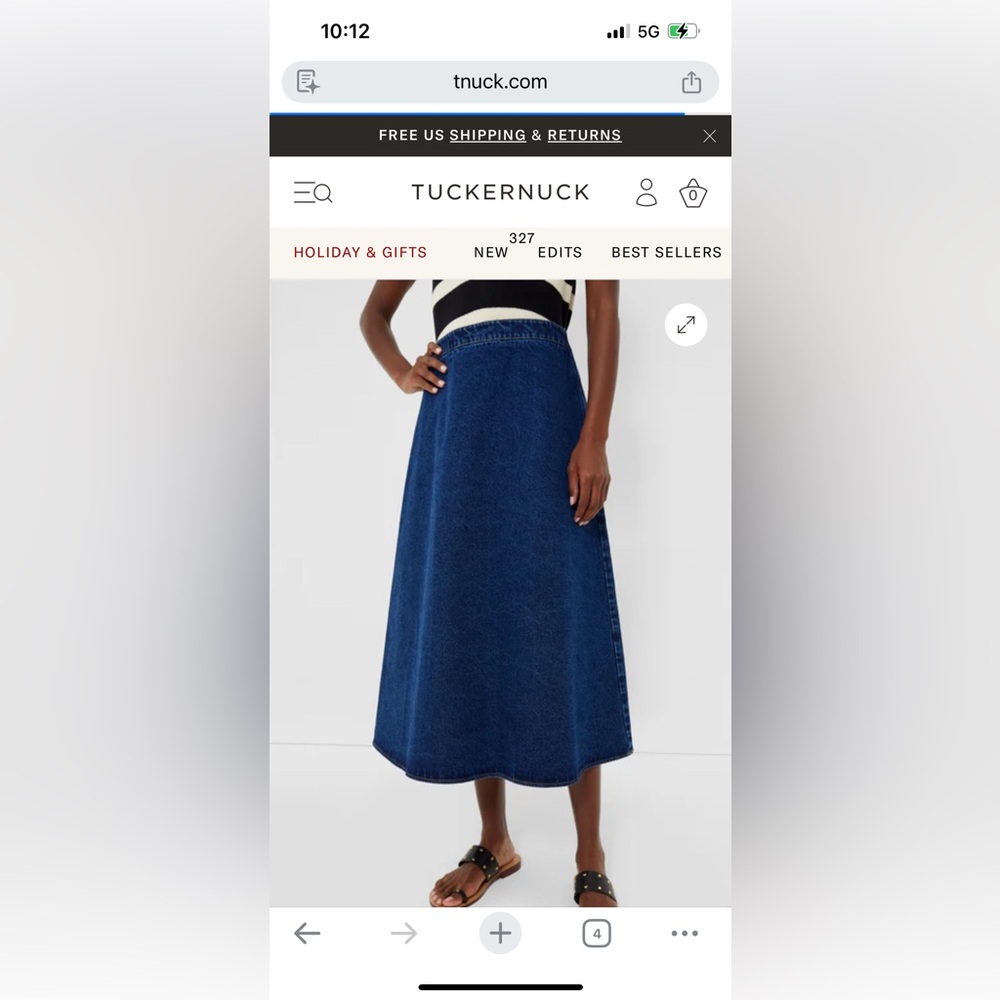LIKE NEW - Tuckernuck Indigo “Brynn” Denim Skirt